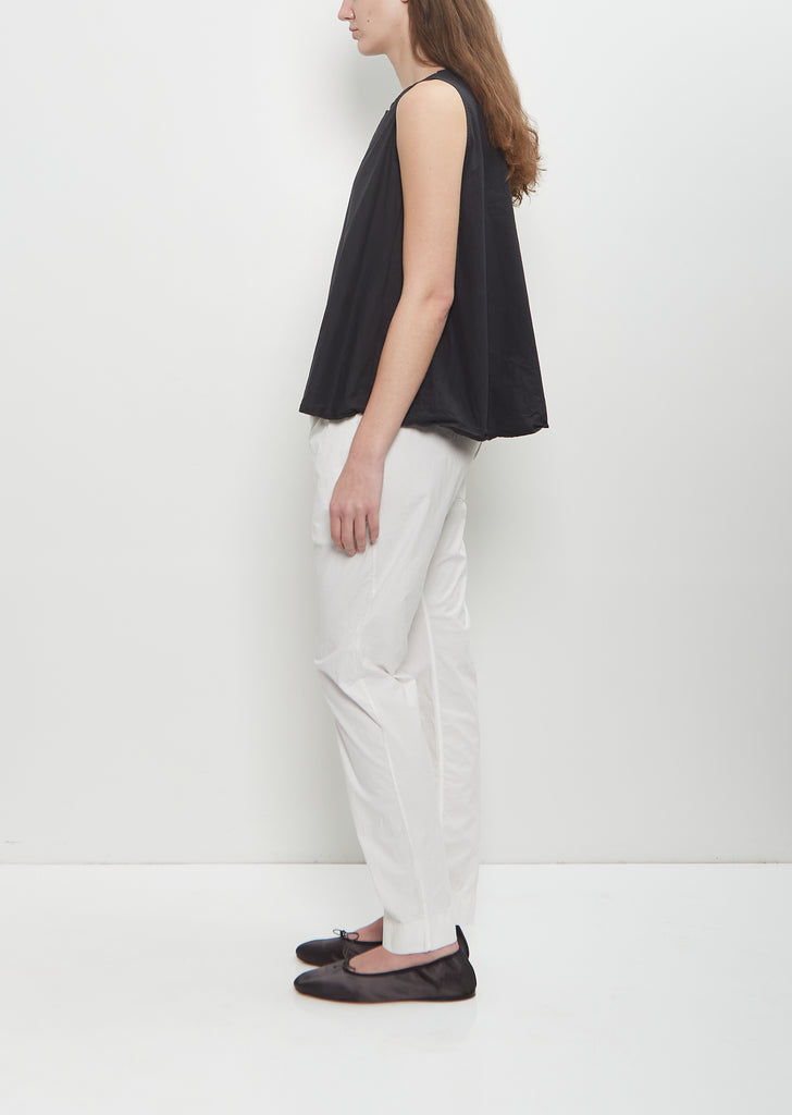 Tissue Cotton Sleeveless Top — Black