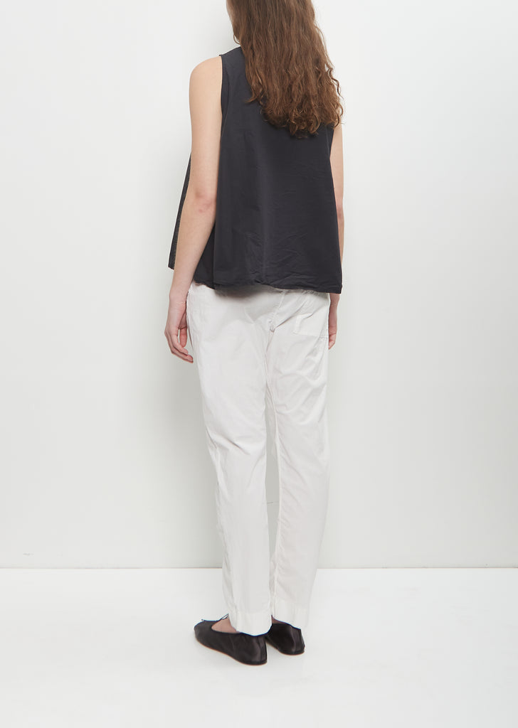 Tissue Cotton Sleeveless Top — Black