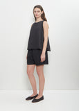 Tissue Cotton Shorts — Black