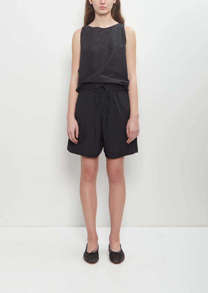 Tissue Cotton Shorts — Black