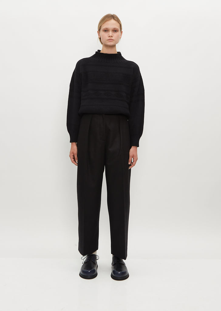 Wide Belt Loop Trouser — Peat