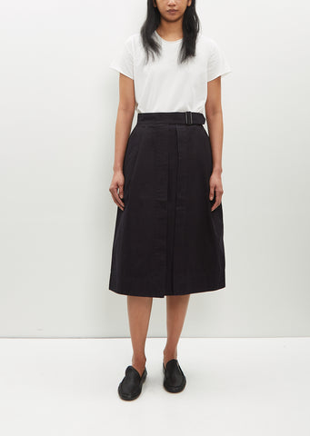 Cinch Waist Skirt — Indigo