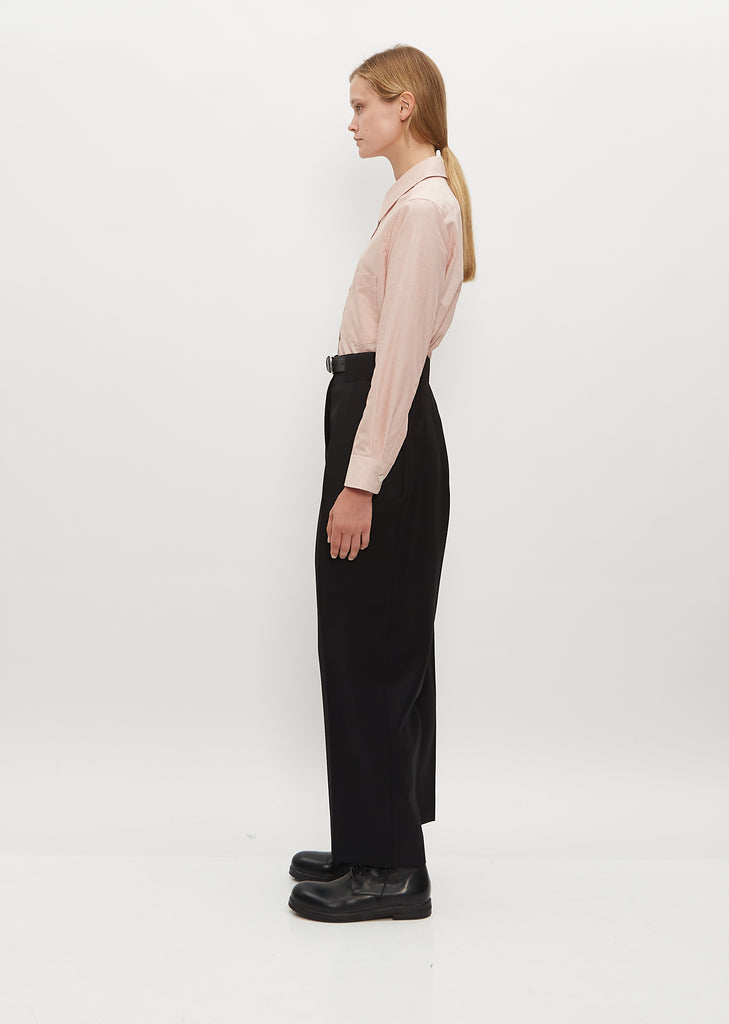 Wide Belt Loop Trouser — Black