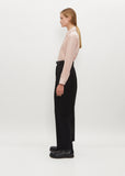 Wide Belt Loop Trouser — Black
