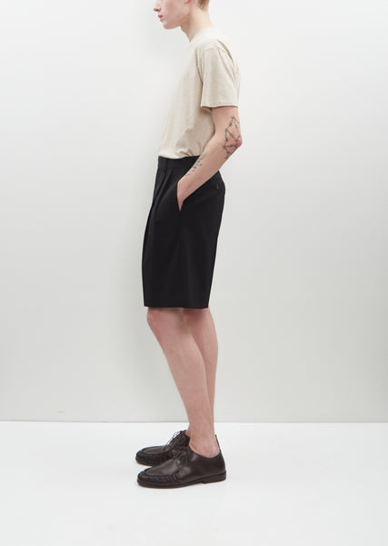 Light Wool Max Gaberdine Shorts - Top Black – La Garçonne