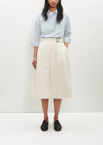 Cinch Waist Skirt — White