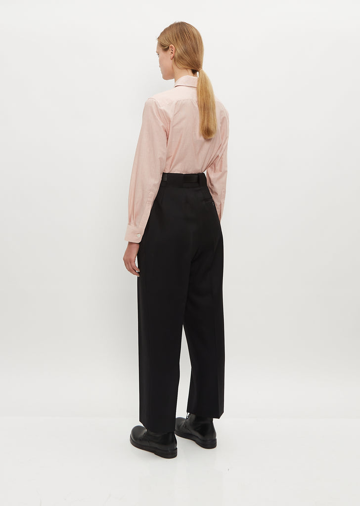 Wide Belt Loop Trouser — Black
