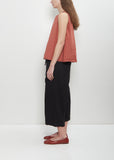 Tissue Cotton Sleeveless Top — Coral
