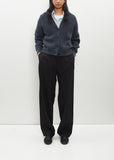 Collared Wool Rib Cardigan