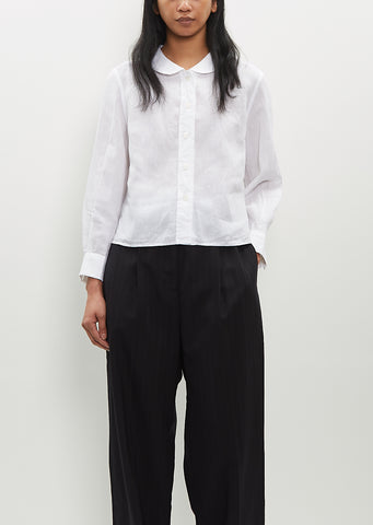 Round Collar Linen Shirt