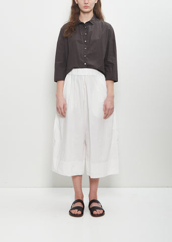 Tissue Cotton Wide Trousers — Milk