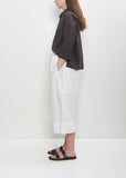 Tissue Cotton Wide Trousers — Milk