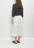 Tissue Cotton Wide Trousers — Milk