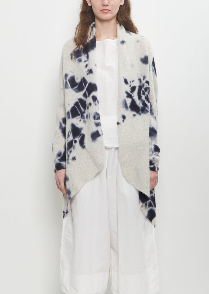 Cashmere Seamless Upside Down Cape — Light Grey