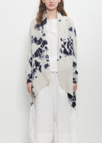 Cashmere Seamless Upside Down Cape — Light Grey