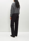 Relaxed Pull On Cotton-Silk Trouser