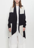 Cashmere Seamless Upside Down Cape — Black
