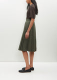 Ticket Pocket Pleated Skirt