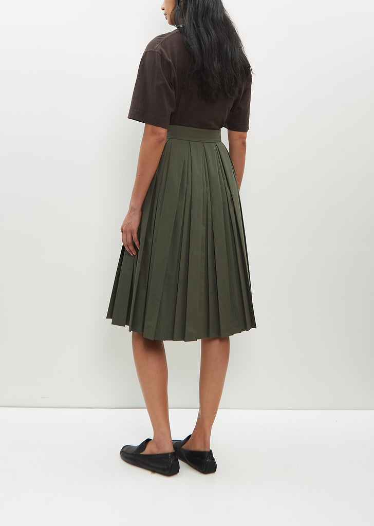 Ticket Pocket Pleated Skirt
