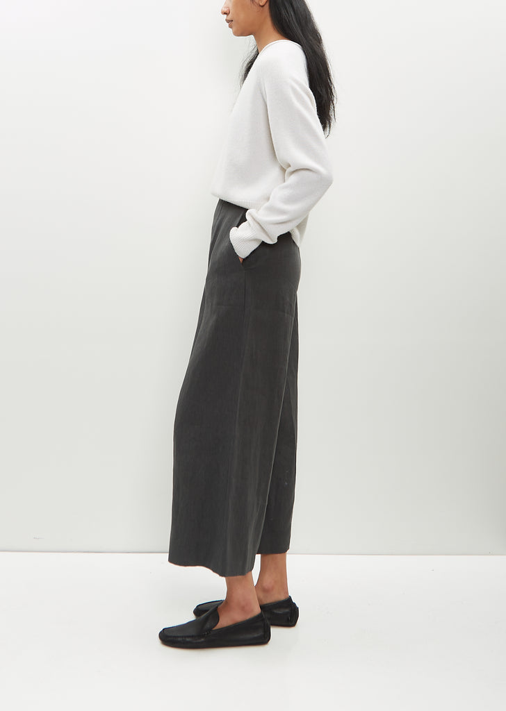 Flat Front Linen Culotte