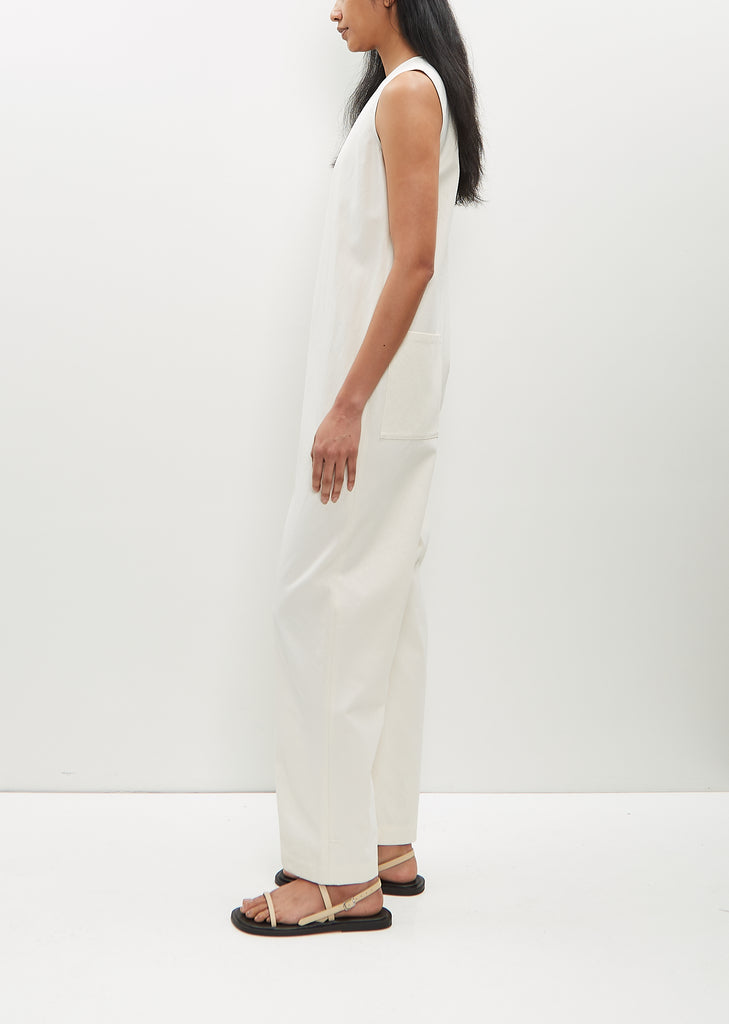 Sleeveless Viscose Cotton Twill Overall