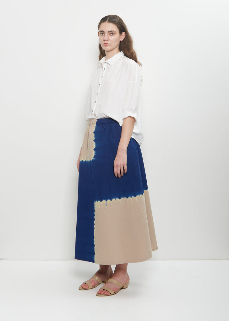 Cotton Broad Flare Skirt