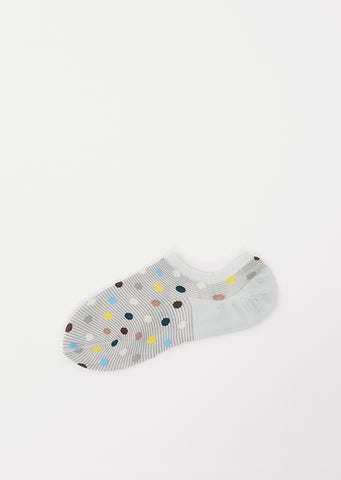 Candy Dots Knitted Socks — Light Grey