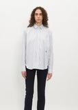 Signature Cotton Shirt — Navy Stripe