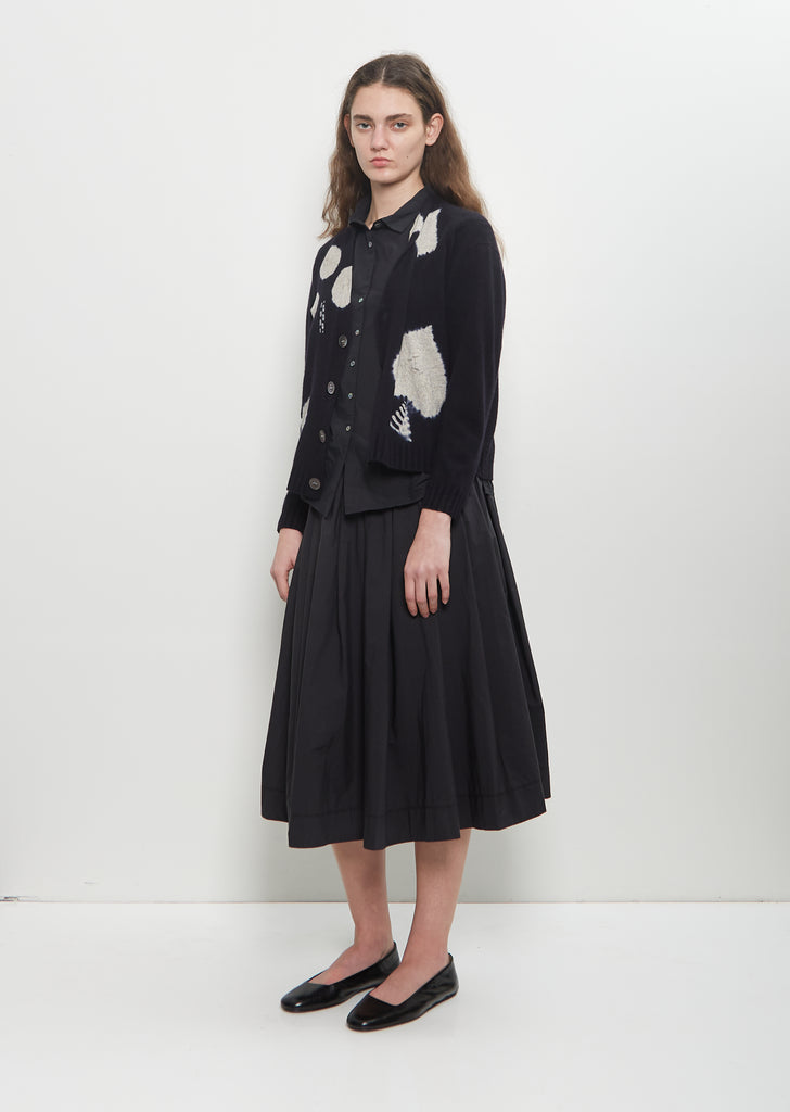 Cashmere Seamless Short Cardigan — Black