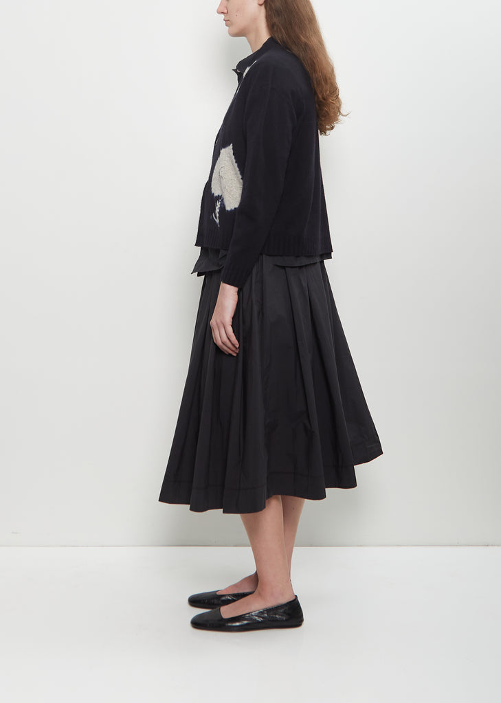 Cashmere Seamless Short Cardigan — Black