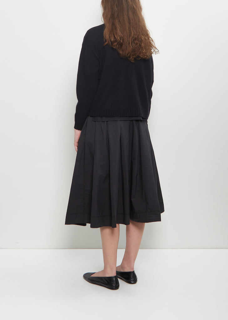 Cashmere Seamless Short Cardigan — Black