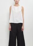 Tissue Cotton Sleeveless Top — Milk