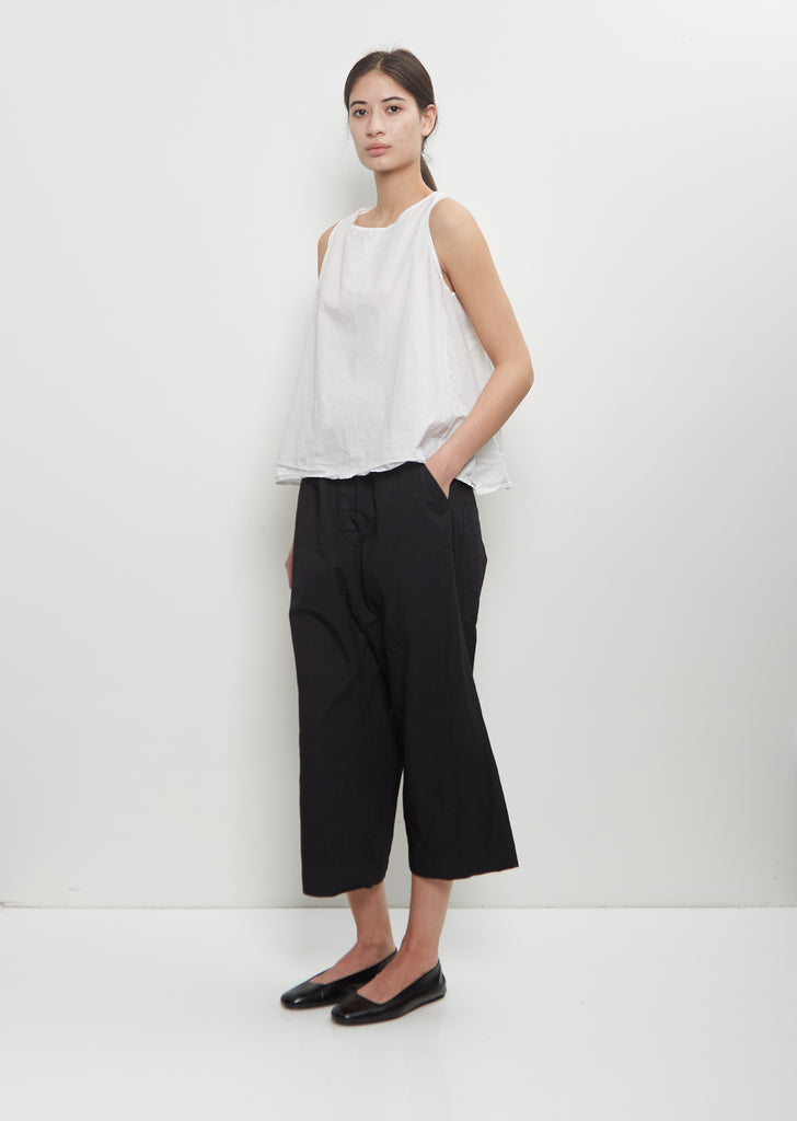 Tissue Cotton Sleeveless Top — Milk