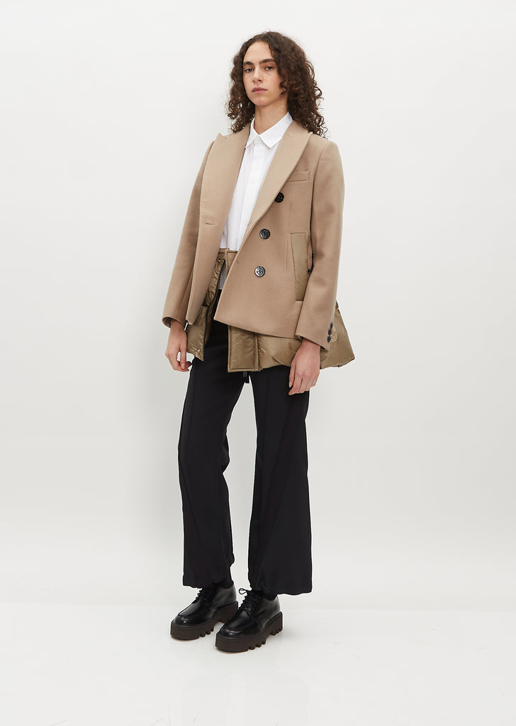 Wool Melton x Padded Jacket