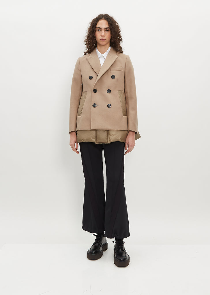 Wool Melton x Padded Jacket