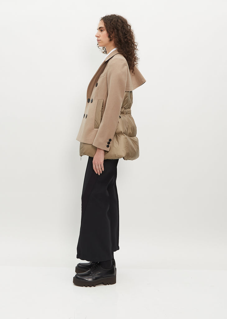 Wool Melton x Padded Jacket