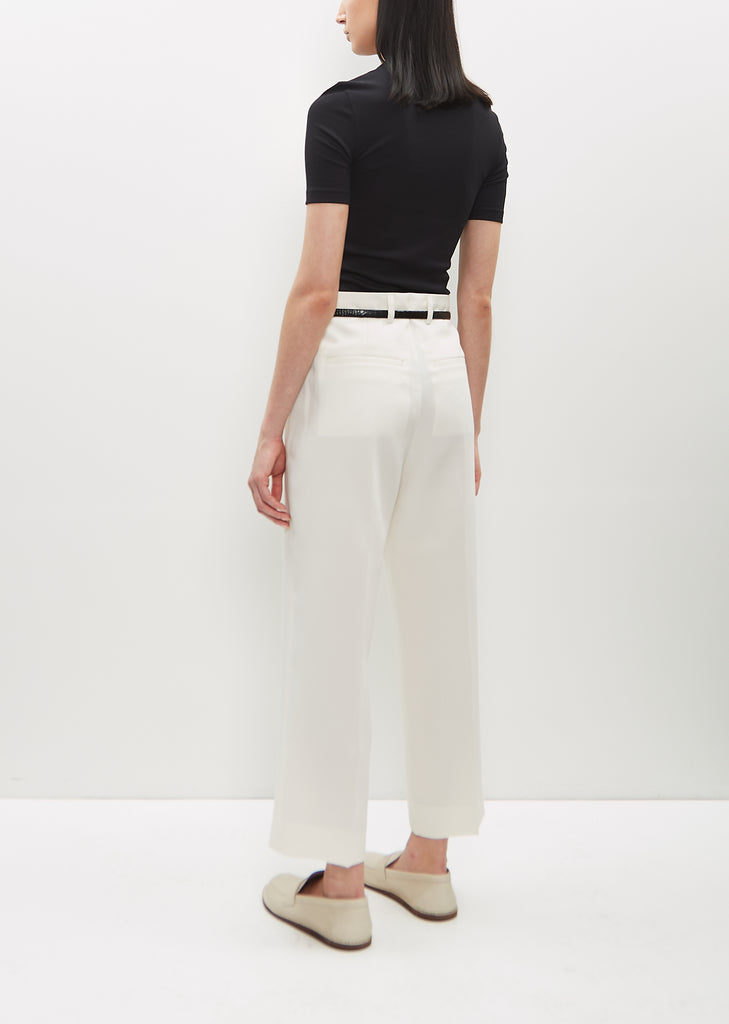 Straight Cropped Trousers — Off White