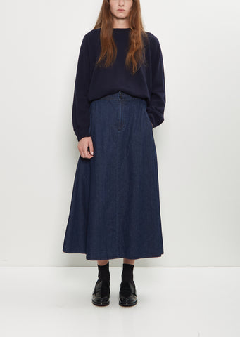 Natural Denim Skirt — Indigo