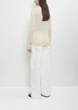Fine Silk Crew-Neck Knit — Ecru