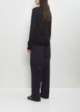 Fine Silk Crew-Neck Knit — Black