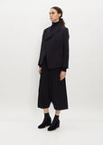Gabardine Wool Cropped Pants