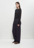 Fine Silk Crew-Neck Knit — Black