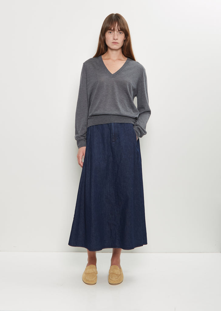 Julio Lightweight Cashmere Sweater — Anthracite Melange