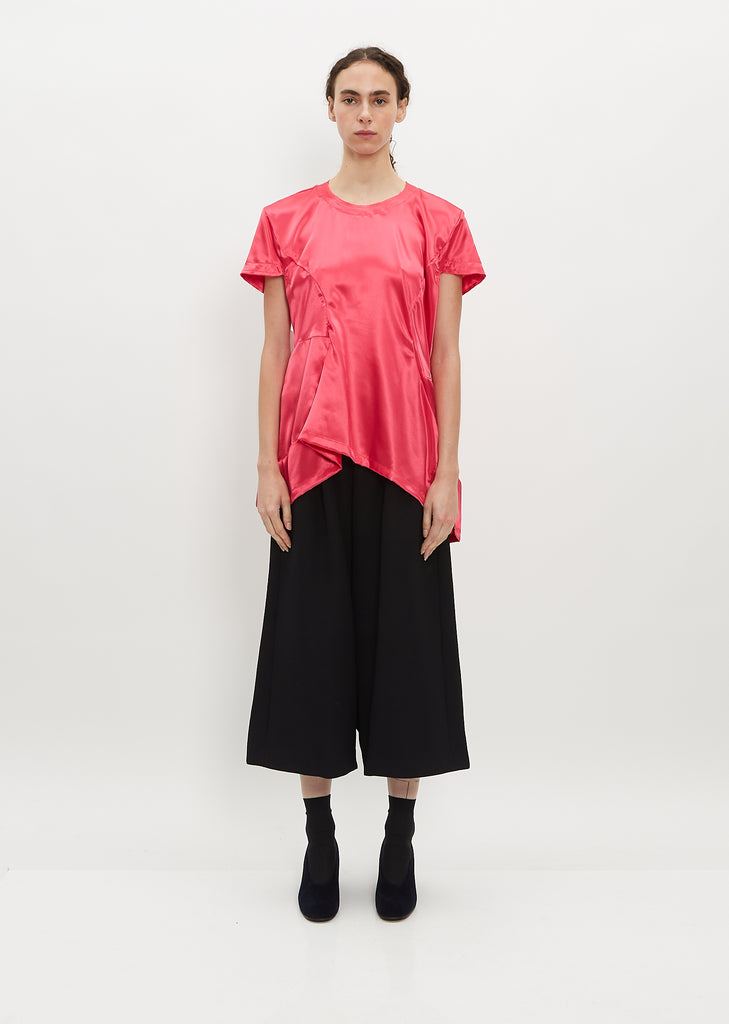 Satin Peplum Top