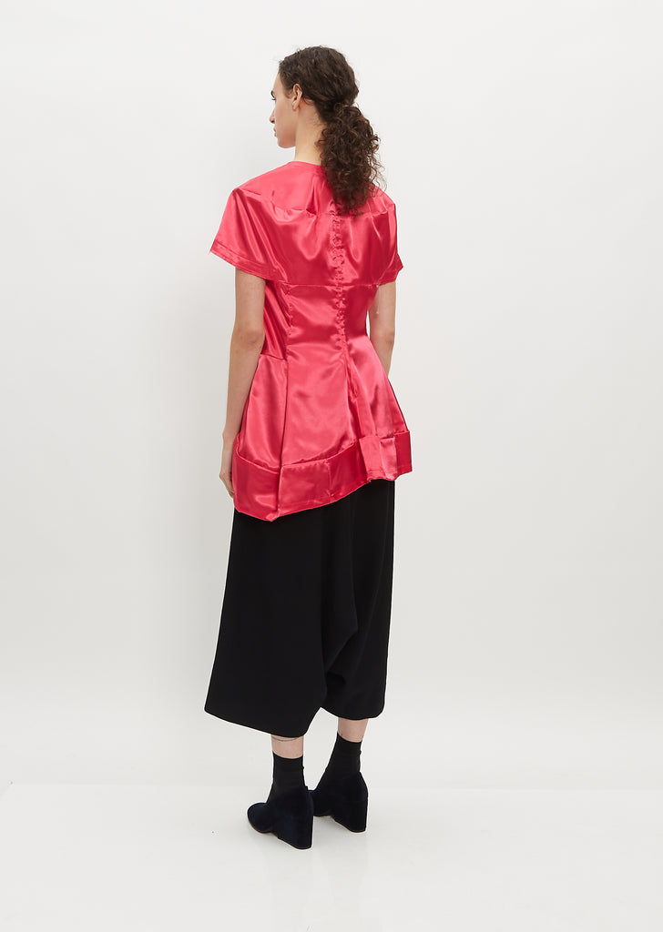 Satin Peplum Top