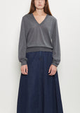 Julio Lightweight Cashmere Sweater — Anthracite Melange