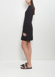 Cotton Blend Crepe Mini Skirt