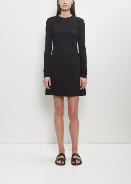 きらめく♪◇トラペーズ MINI SKIRT◇CELINE mini skirt in classic cotton terry in FADED BLACK