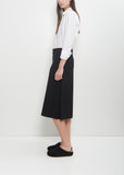 Wool Pleated Skirt Pant