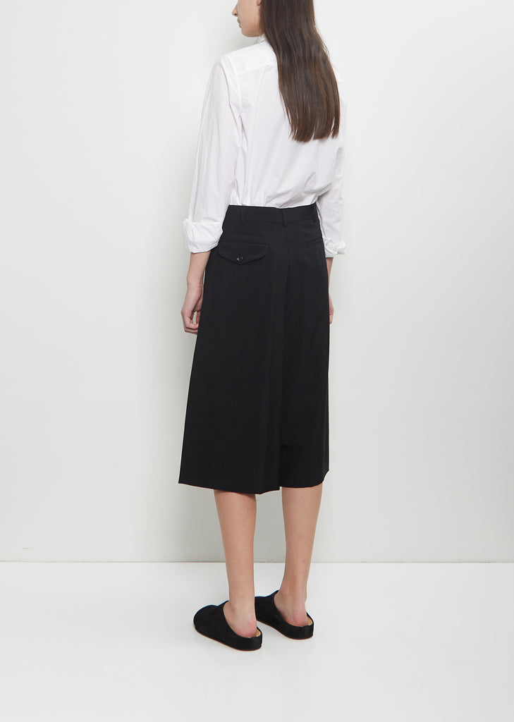 Wool Pleated Skirt Pant